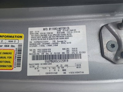 2020 Ford Mustang EcoBoost Premium Blue Certified