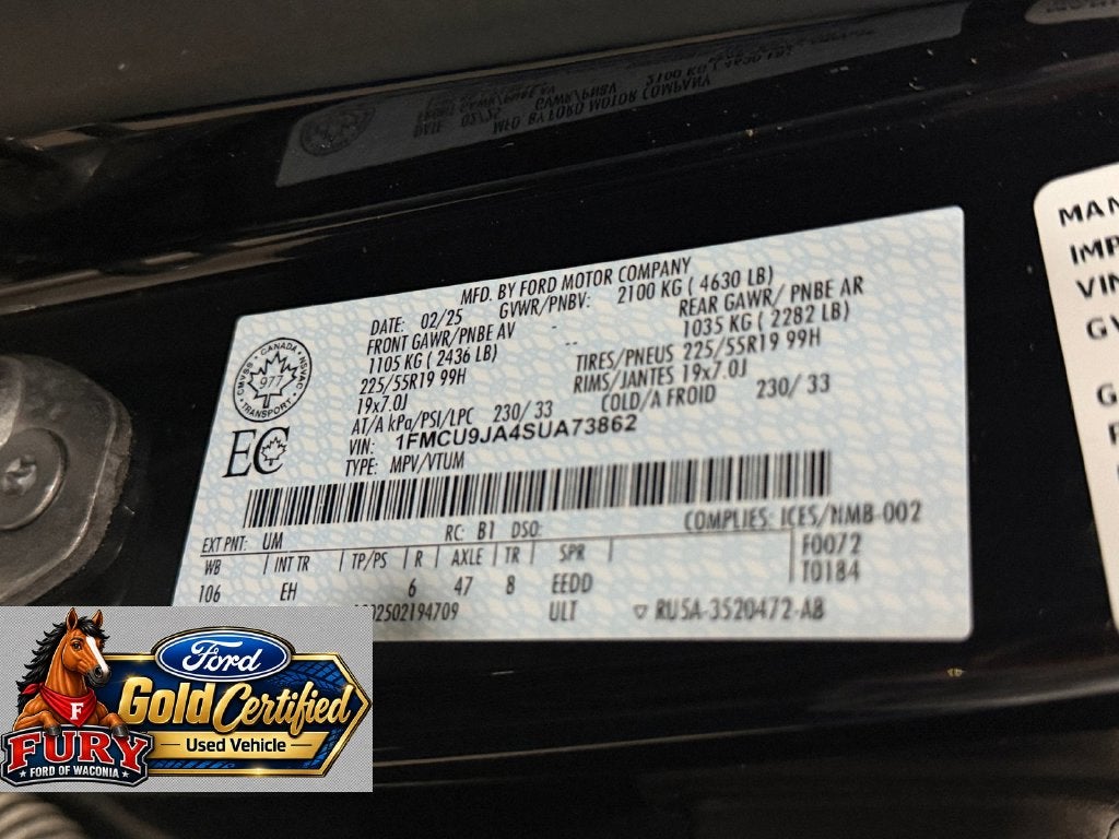 2025 Ford Escape Platinum Gold Certified