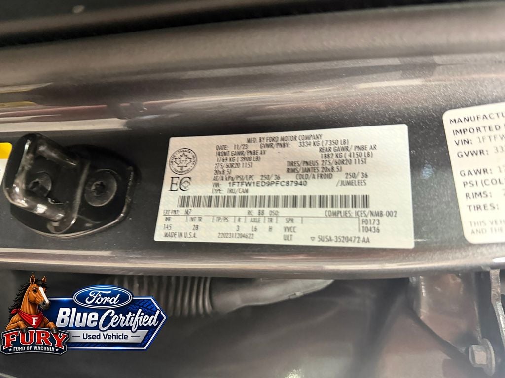 2023 Ford F-150 Lariat Blue Certified
