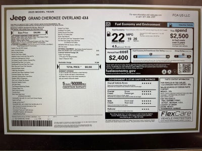 2025 Jeep Grand Cherokee Overland 4x4