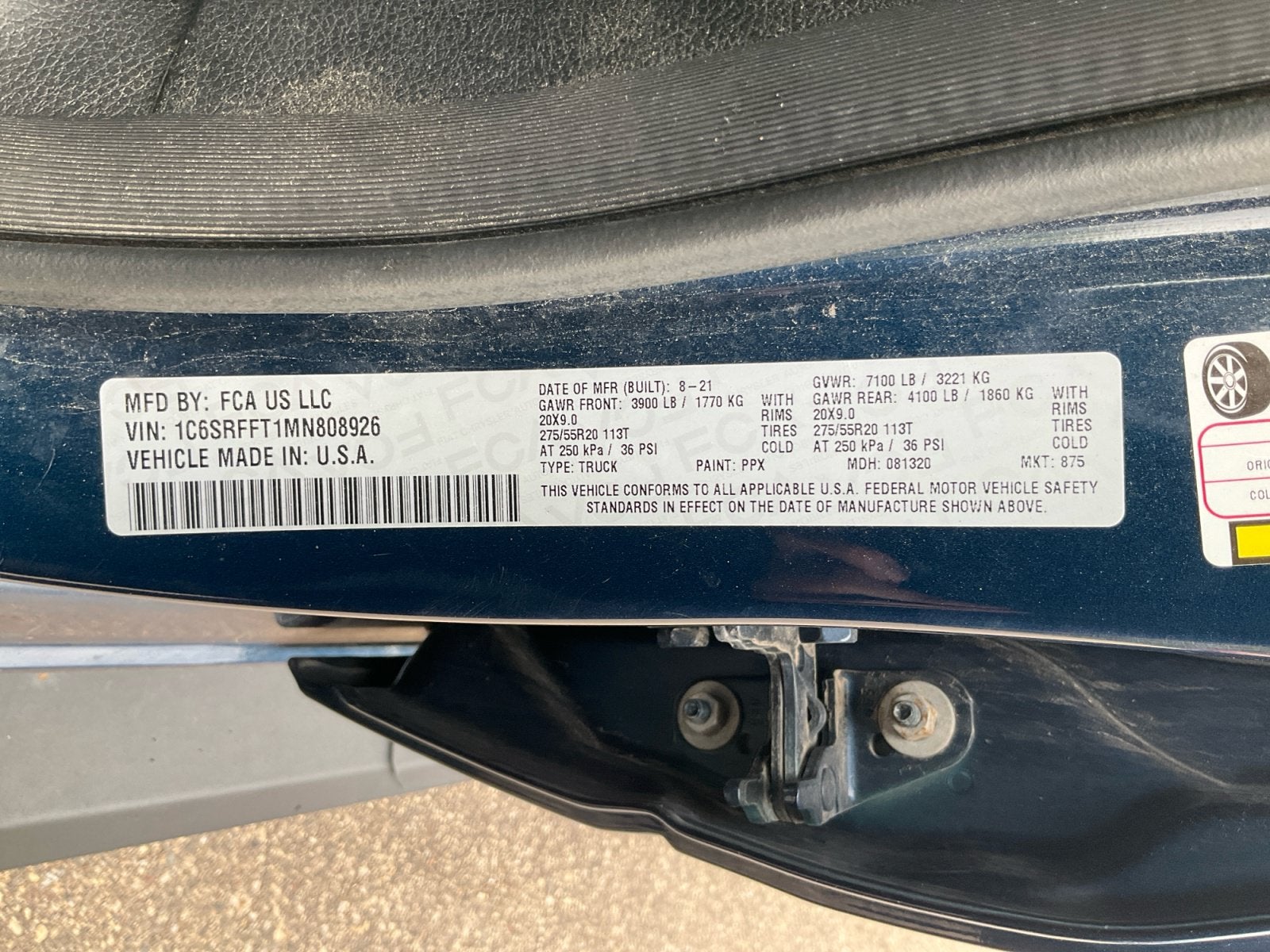 2021 RAM 1500 Big Horn Crew Cab 4x4 5'7' Box