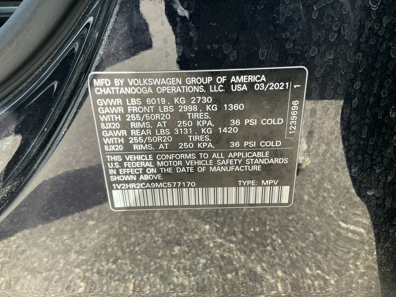 2021 Volkswagen Atlas 3.6L V6 SE w/Technology