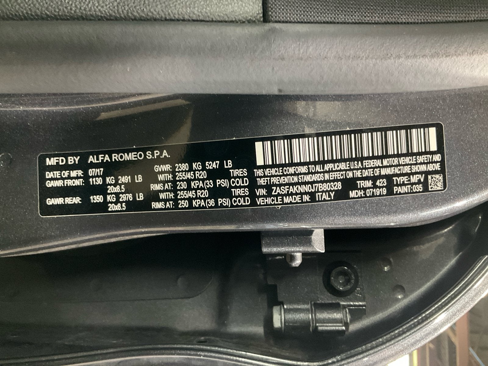 2018 Alfa Romeo Stelvio Ti Sport AWD